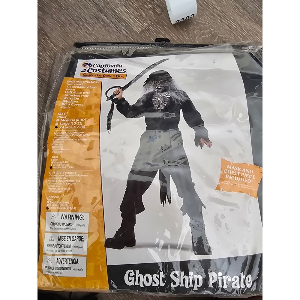 California Costumes Ghost Ship Pirate Kids Halloween Costume XL 12-14 CC-325